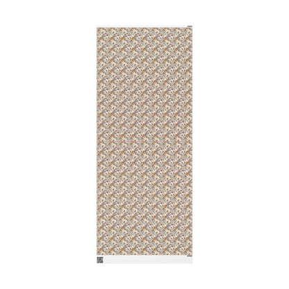 Winter Christmas Wrapping Paper Roll with Poinsettias, Elegant Watercolor Holiday Gift Wrap #22