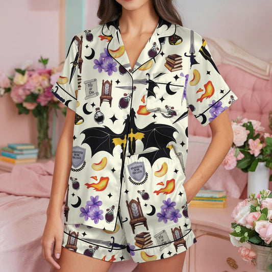 Fourth Wing Pajama Set, Fantasy Dragon Sleepwear, Bookish Book Lover Loungewear Set, Bookish Dragon Pajamas, Xaden Riorson Fans, Onyx Storm