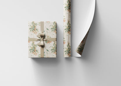 Premium Mistletoe Gift Wrap Roll, Christmas Wrapping Paper for Holiday Packaging and Seasonal Gifts #11