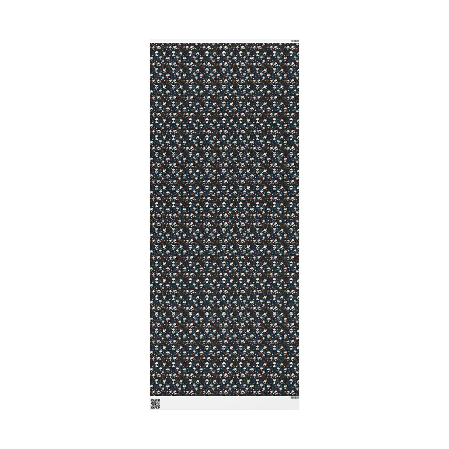 Skull Themed Christmas Wrapping Paper Roll, Dark Alternative Gothmas Holiday Gift Wrap #9