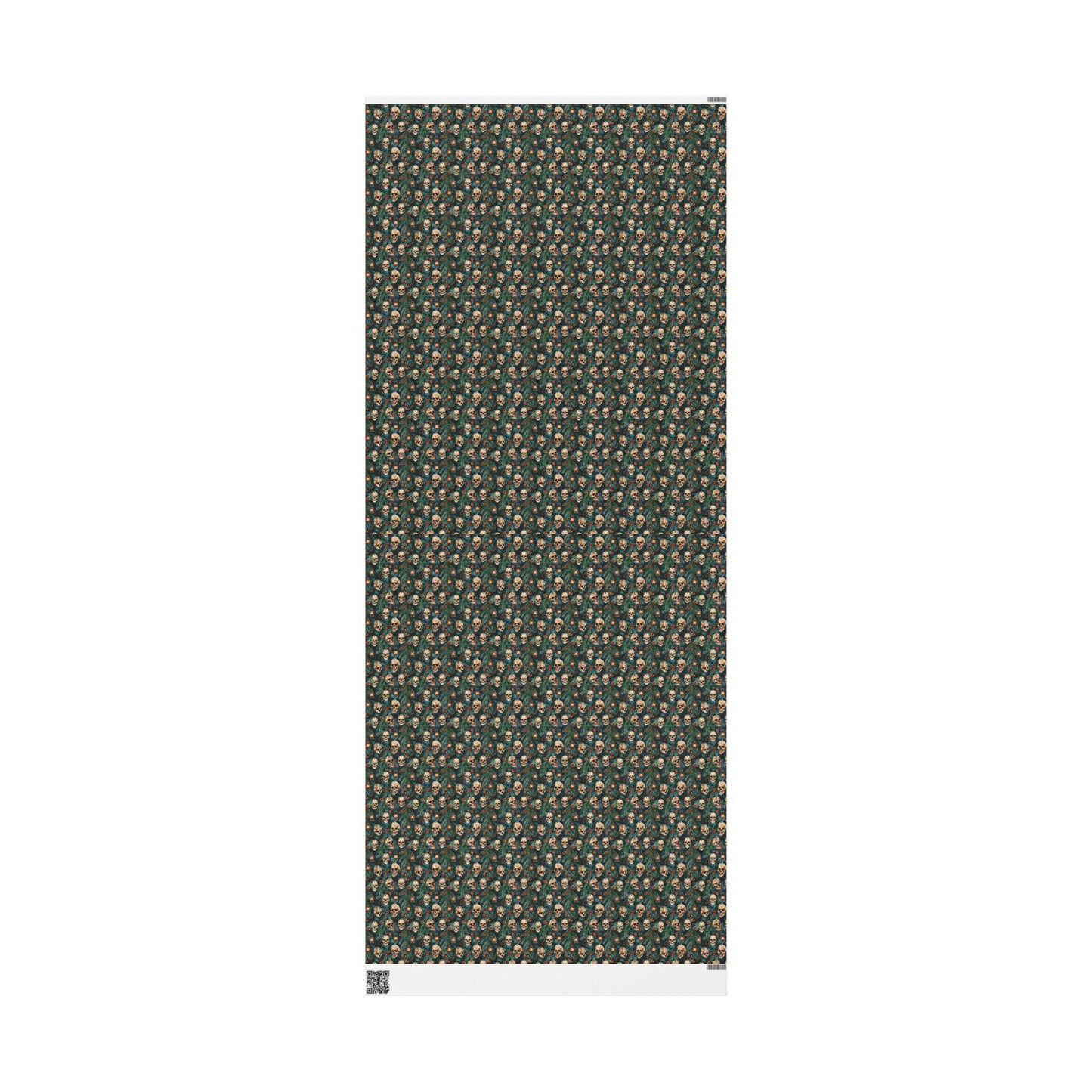 Gothmas Gift Wrap Roll, Skulls Christmas Wrapping Paper with Dark Holiday Spirit and Gothic Mood #19