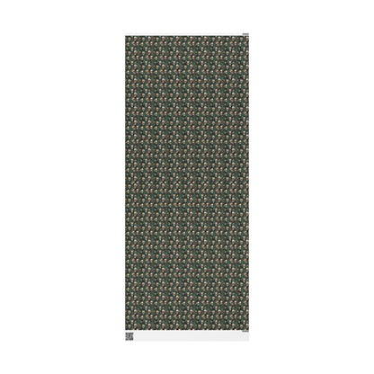 Gothmas Gift Wrap Roll, Skulls Christmas Wrapping Paper with Dark Holiday Spirit and Gothic Mood #19