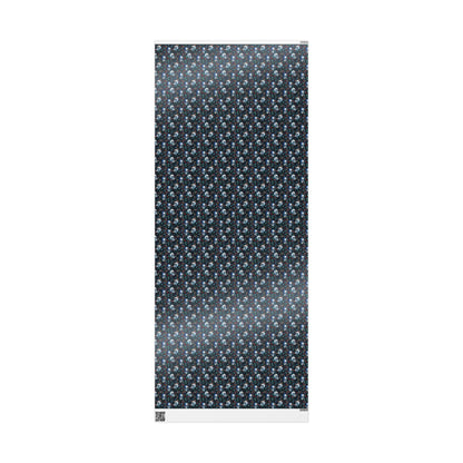 Holiday Wrapping Paper Roll with Skulls, Dark Christmas Gift Wrap for Goth and Horror Fans #18