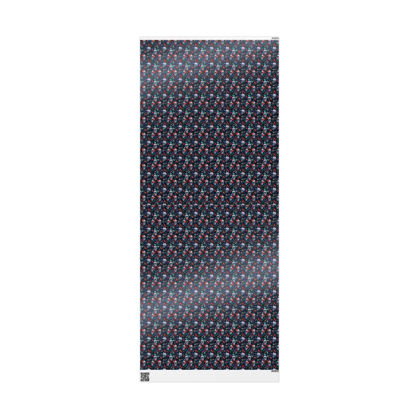 Gothic Skulls Christmas Wrapping Paper Roll, Dark Gothmas Holiday Gift Wrap Creepy Gothic paper #12