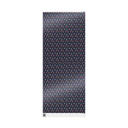 Gothic Skulls Christmas Wrapping Paper Roll, Dark Gothmas Holiday Gift Wrap Creepy Gothic paper #12