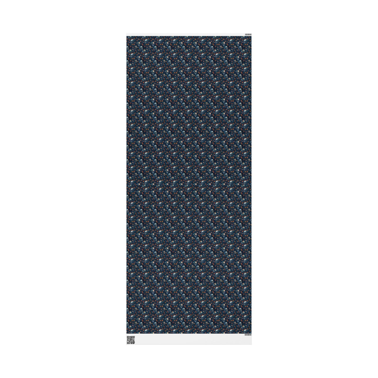 Dark Holiday Wrapping Paper Roll, Gothic Skull Christmas Gift Wrap for Gothmas Packaging #11