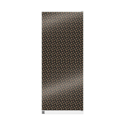 Gothic Christmas Wrapping Paper Roll, Dark Skull Gift Wrap for Spooky Winter Holiday Vibes #24