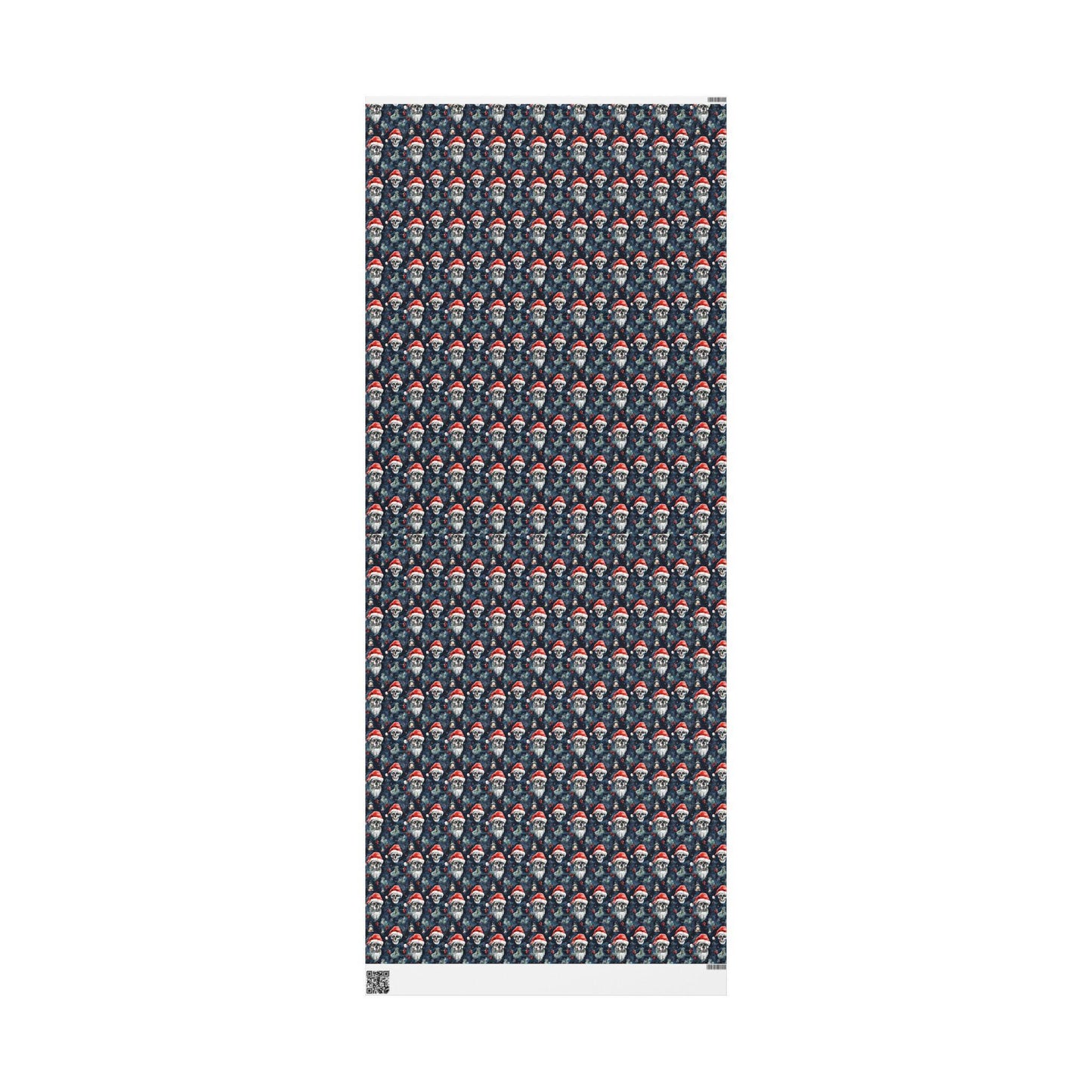Creepy Santa Skull Wrapping Paper Roll, Gothic Christmas Gift Wrap for Alternative Holiday Gifts #20