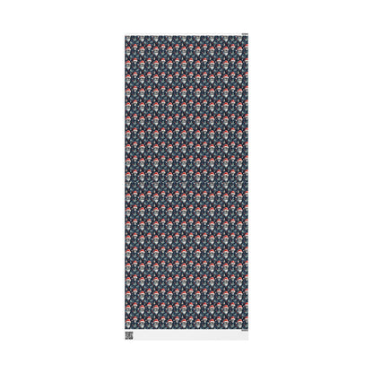 Creepy Santa Skull Wrapping Paper Roll, Gothic Christmas Gift Wrap for Alternative Holiday Gifts #20
