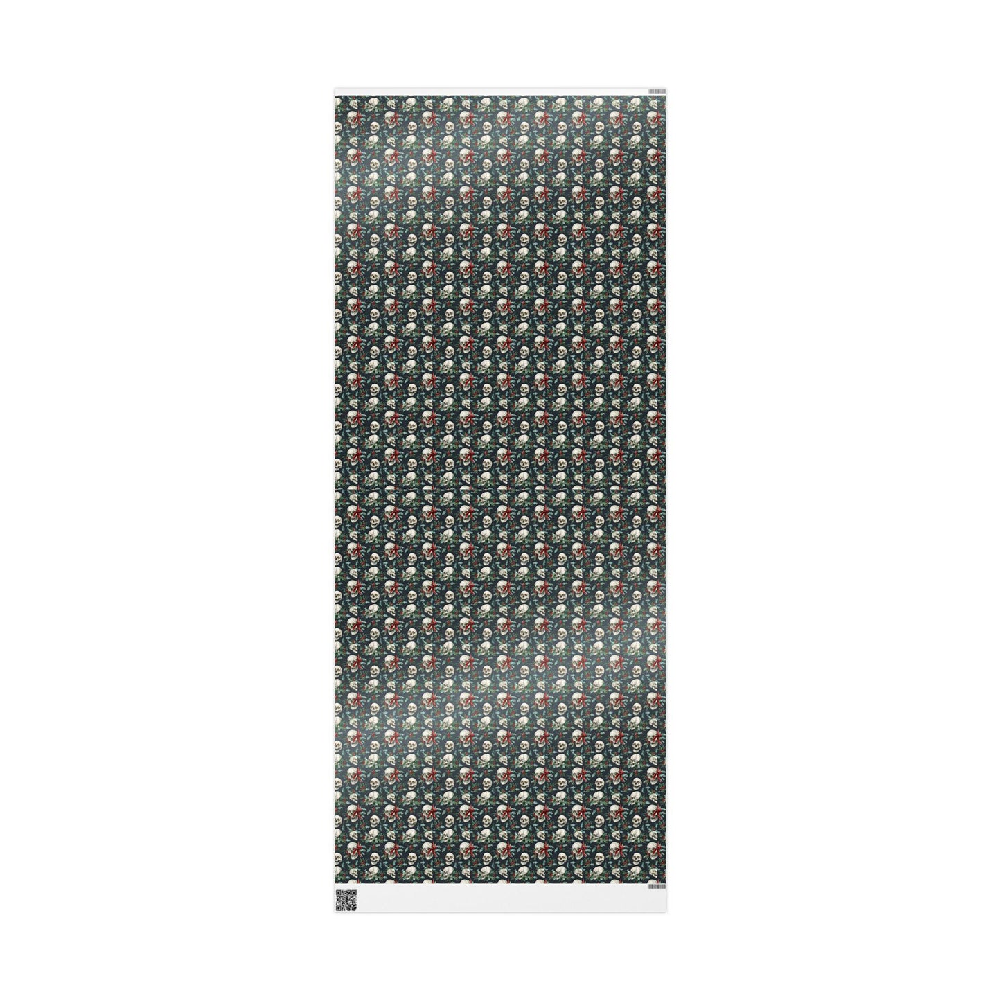 Goth Christmas Gift Wrap Roll, Alternative Holiday Wrapping Paper with Skulls and Stars #23