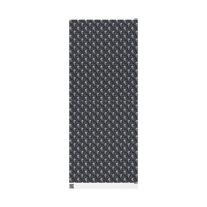 Alternative Gothic Christmas Wrapping Paper Roll, Skulls and Snow Design for Gothmas Packaging #17