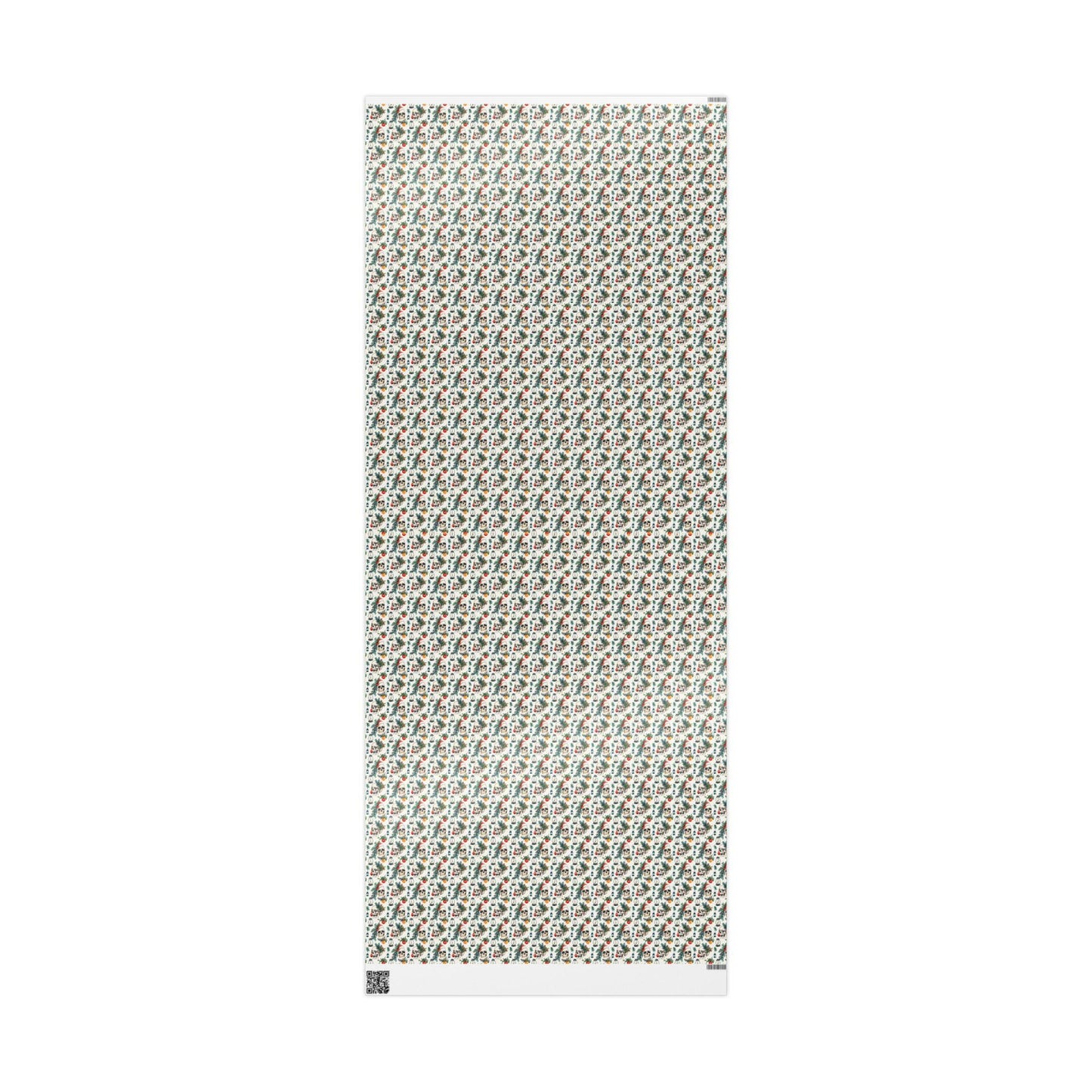 Dark Aesthetic Christmas Wrapping Paper Roll, Gothic Gift Wrap with Skulls and Bones #21