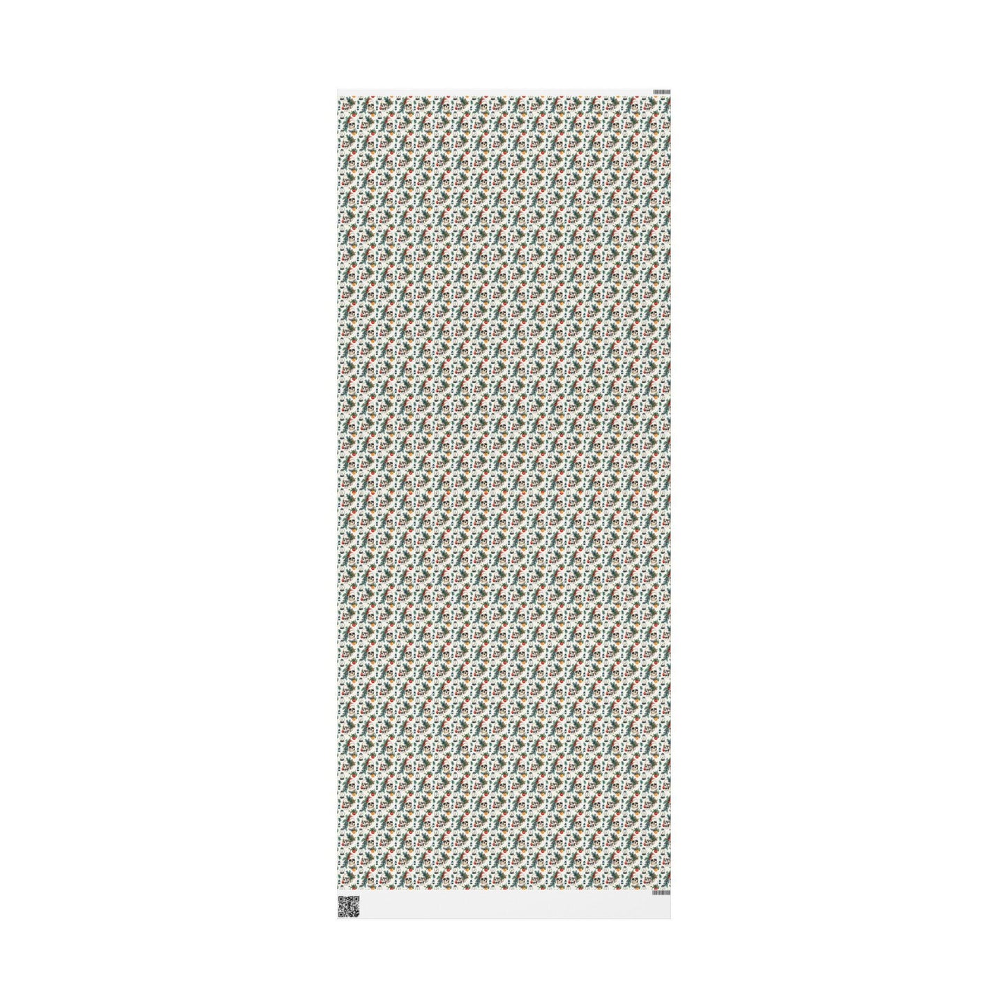Dark Aesthetic Christmas Wrapping Paper Roll, Gothic Gift Wrap with Skulls and Bones #21