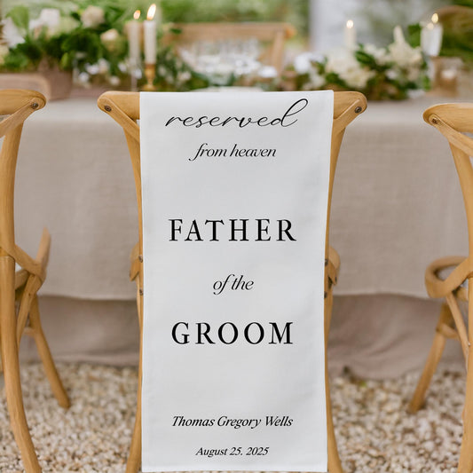 Personalized Chair Sign for Father of the Groom from Bride, Father In Law Wedding Gift from Bride, Future Father in Law Gift from Daughter