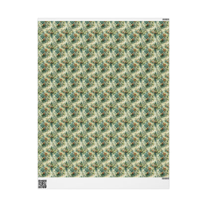 Winter Forest Wrapping Paper Roll, Pinecones and Trees Gift Wrap for Christmas and Holiday Packaging #1