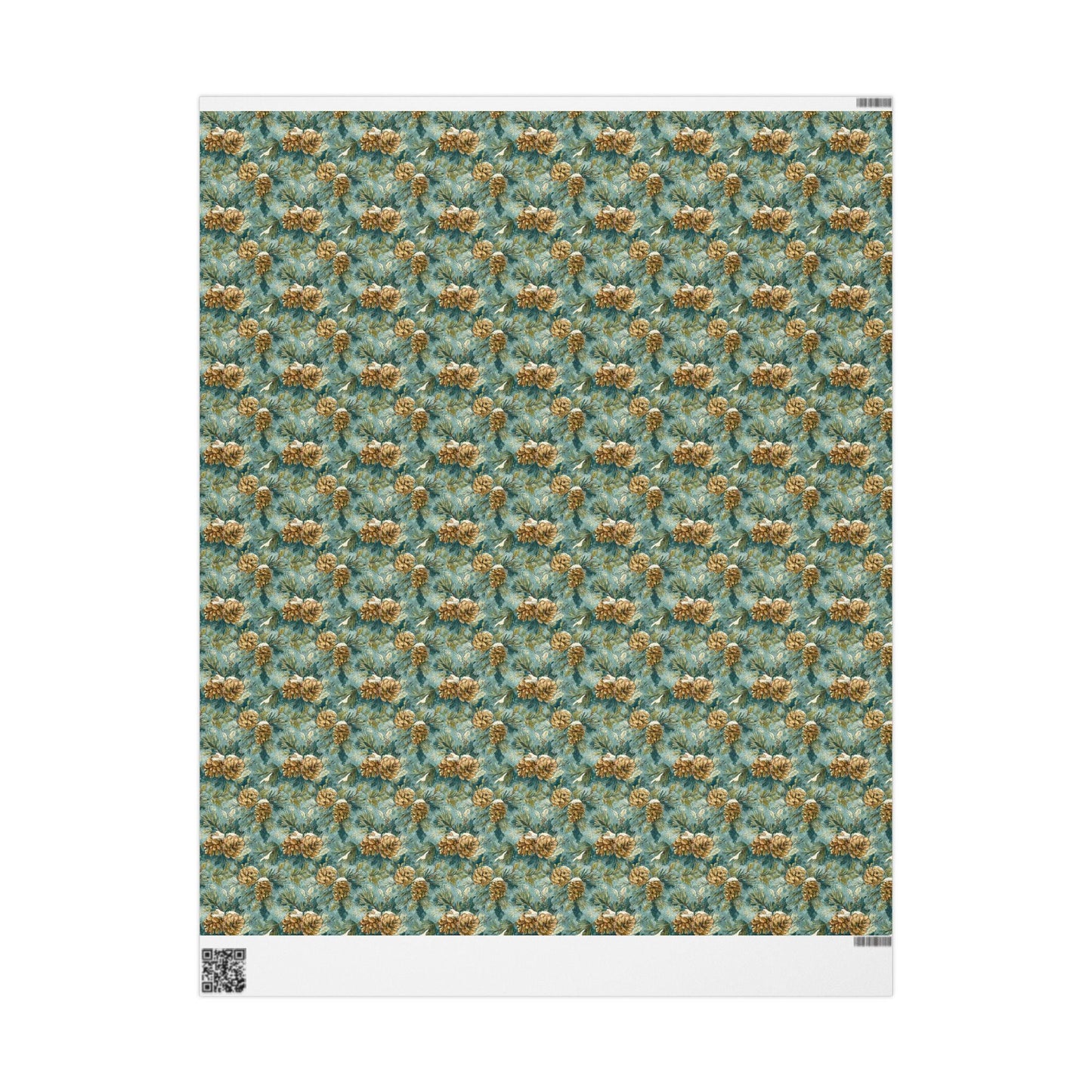 Winter Pinecone Wrapping Paper Roll, Evergreen Tree Gift Wrap for Christmas and Woodland Decor #3