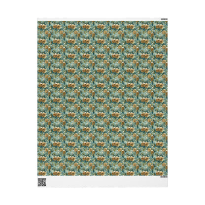 Winter Pinecone Wrapping Paper Roll, Evergreen Tree Gift Wrap for Christmas and Woodland Decor #3