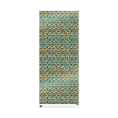 Winter Pinecone Wrapping Paper Roll, Evergreen Tree Gift Wrap for Christmas and Woodland Decor #3