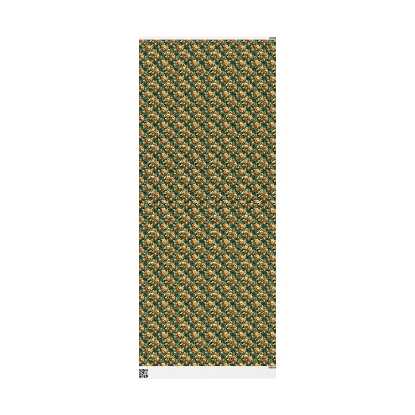 Rustic Christmas Wrapping Paper Roll, Winter Trees and Pinecones Gift Wrap for Holiday Gifts #4