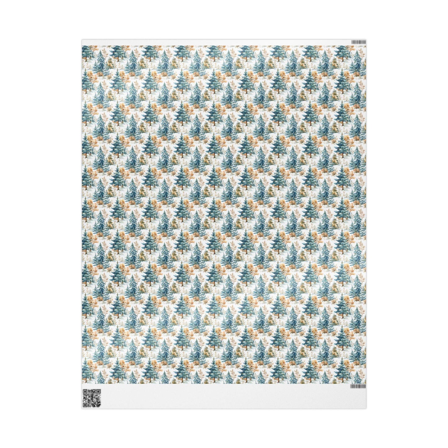 Winter Nature Wrapping Paper Roll with Pinecones and Trees, Christmas Gift Wrap for Outdoorsy Gifts #8