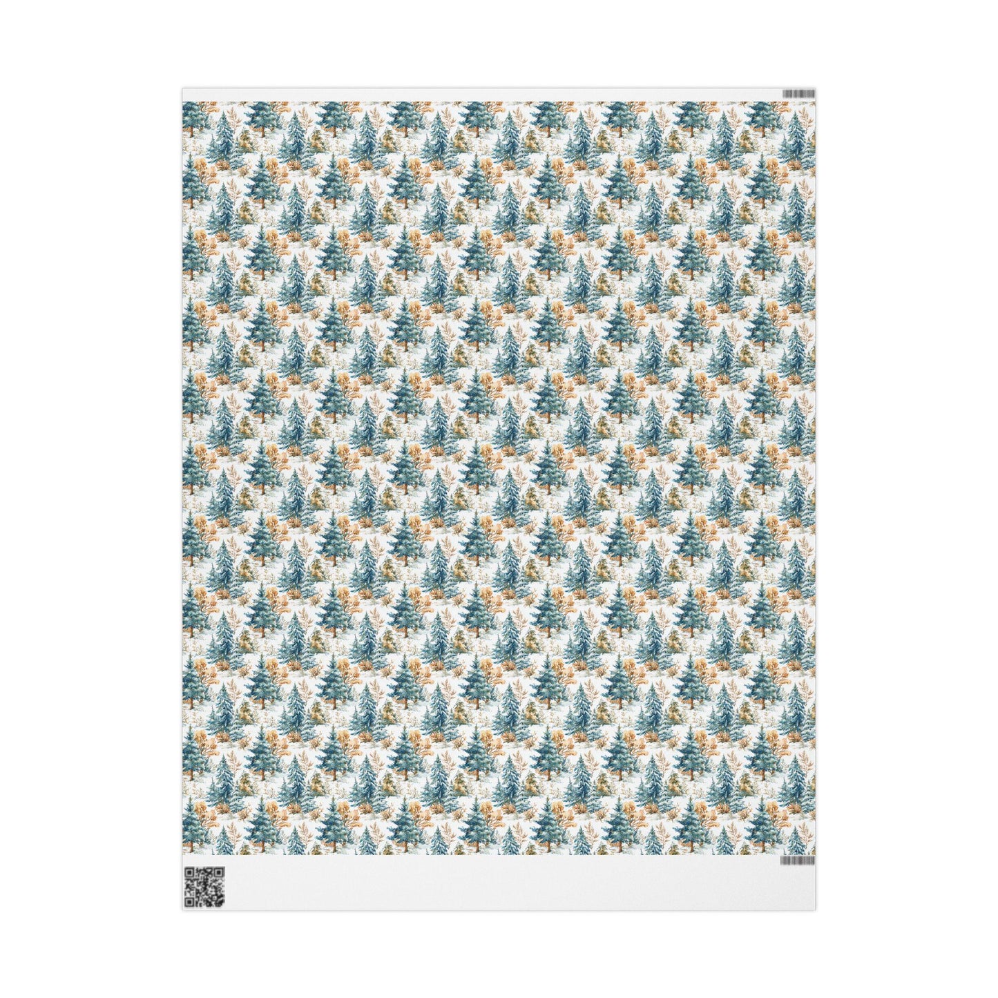 Winter Nature Wrapping Paper Roll with Pinecones and Trees, Christmas Gift Wrap for Outdoorsy Gifts #8