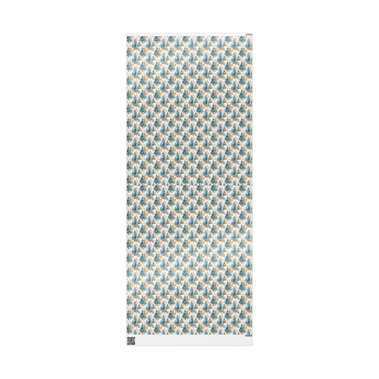 Winter Nature Wrapping Paper Roll with Pinecones and Trees, Christmas Gift Wrap for Outdoorsy Gifts #8