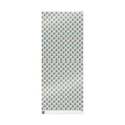 Winter Nature Wrapping Paper Roll with Pinecones and Trees, Christmas Gift Wrap for Outdoorsy Gifts #8