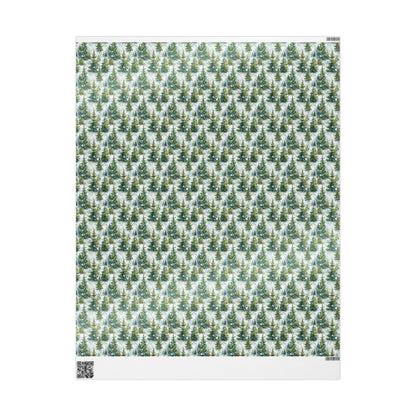 Winter Forest Gift Wrap Roll, Pinecones and Evergreen Design for Christmas and Rustic Holiday Gifts #9