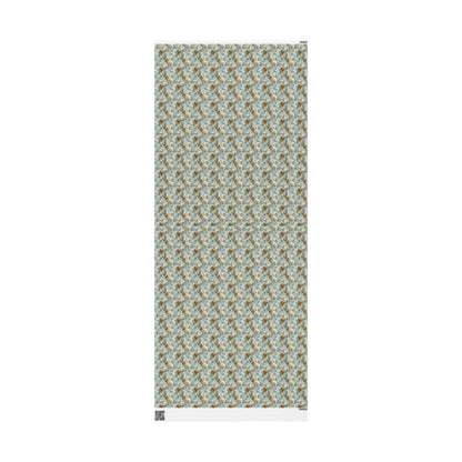 Winter Tree Wrapping Paper Roll, Christmas Gift Wrap with Pinecones and Woodland Decor Theme #13