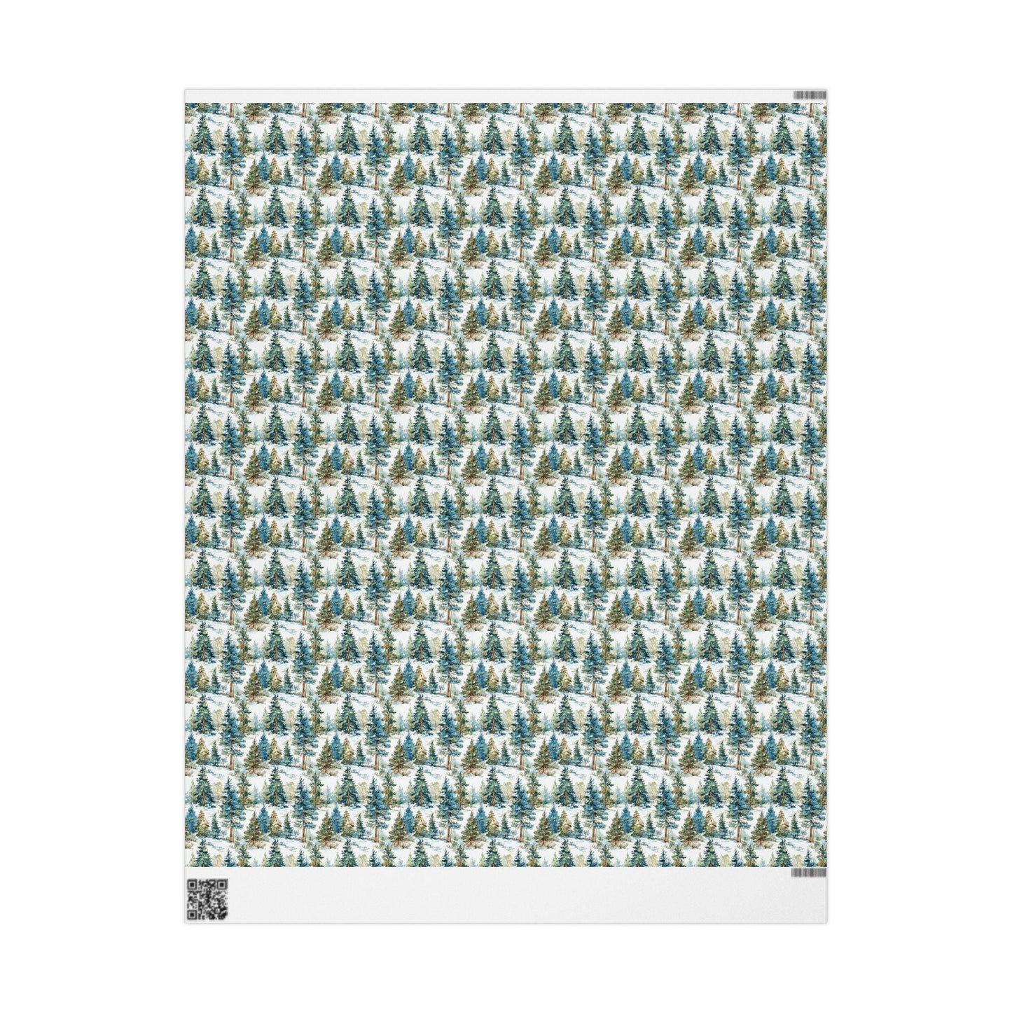 Woodland Christmas Wrapping Paper Roll, Pine Tree and Pinecone Design for Rustic Holiday Wrapping #7