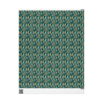 Rustic Pinecone Wrapping Paper Roll, Winter Forest Theme Gift Wrap for Christmas Packaging #15