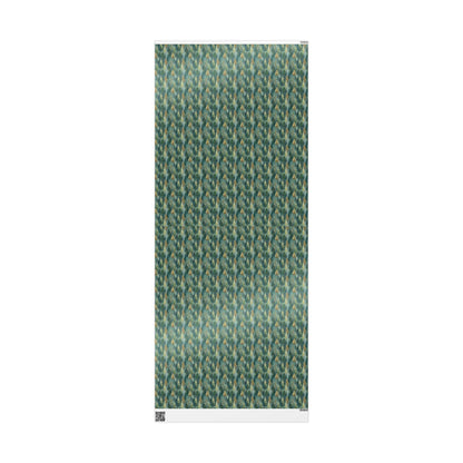Christmas Gift Wrap Roll with Pine Trees and Pinecones, Rustic Winter Forest Wrapping Paper #16