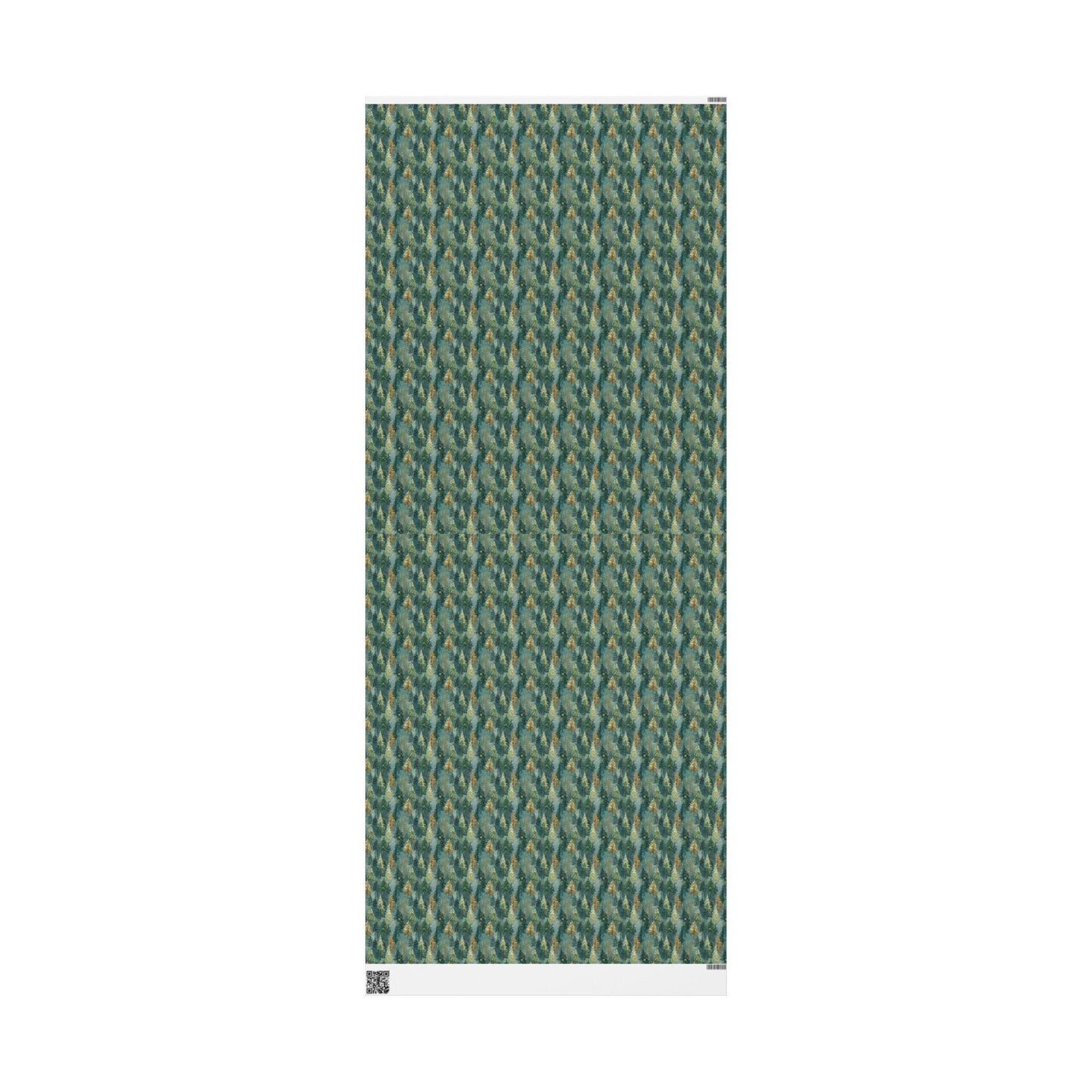 Christmas Gift Wrap Roll with Pine Trees and Pinecones, Rustic Winter Forest Wrapping Paper #16