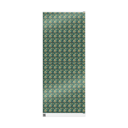 Winter Forest Holiday Wrapping Paper Roll, Pine Tree and Cone Gift Wrap for Christmas Gifts #17