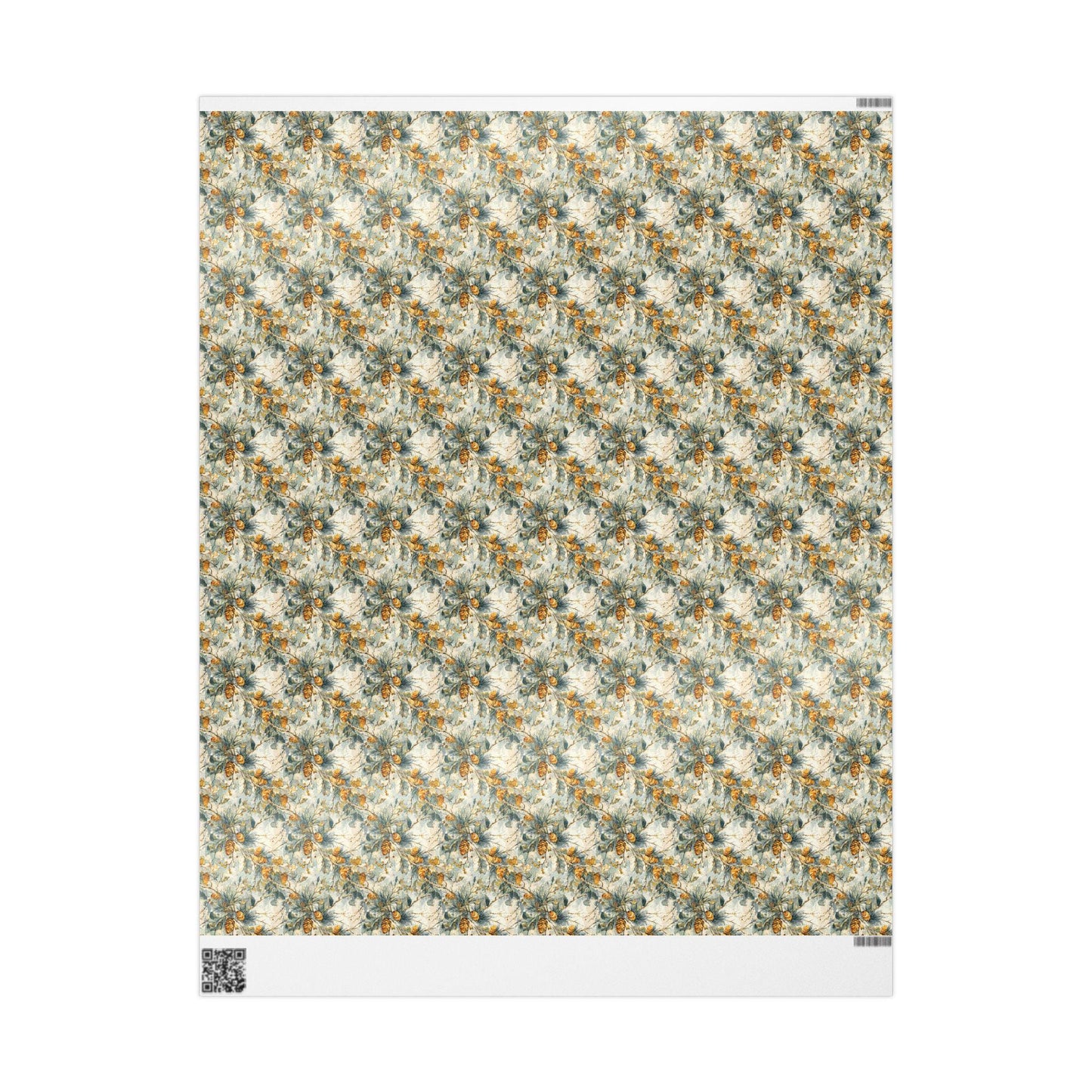 Winter Forest Wrapping Paper Roll, Evergreen Pinecone Gift Wrap for Holiday and Seasonal Gifts #21