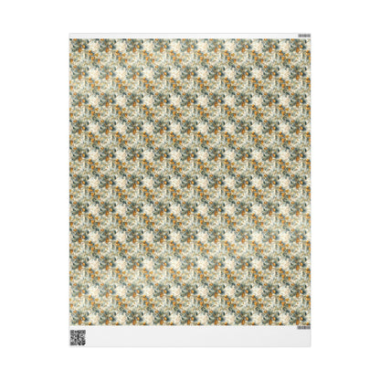 Winter Forest Wrapping Paper Roll, Evergreen Pinecone Gift Wrap for Holiday and Seasonal Gifts #21