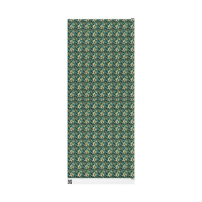 Winter Forest Holiday Wrapping Paper Roll, Pine Tree and Cone Gift Wrap for Christmas Gifts #17