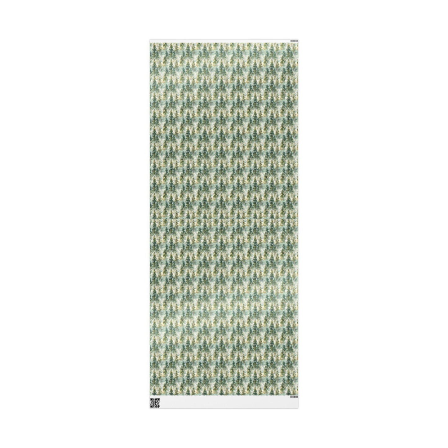 Woodland Christmas Wrapping Paper Roll, Pine Tree and Pinecone Gift Wrap for Winter Holidays #28