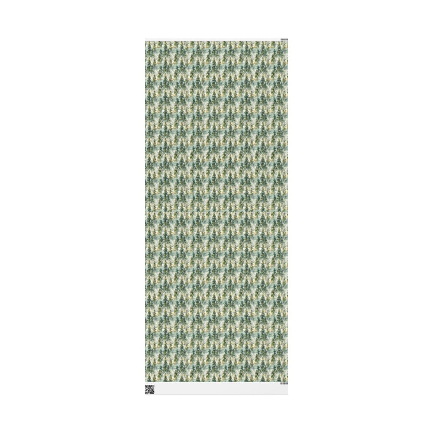 Woodland Christmas Wrapping Paper Roll, Pine Tree and Pinecone Gift Wrap for Winter Holidays #28