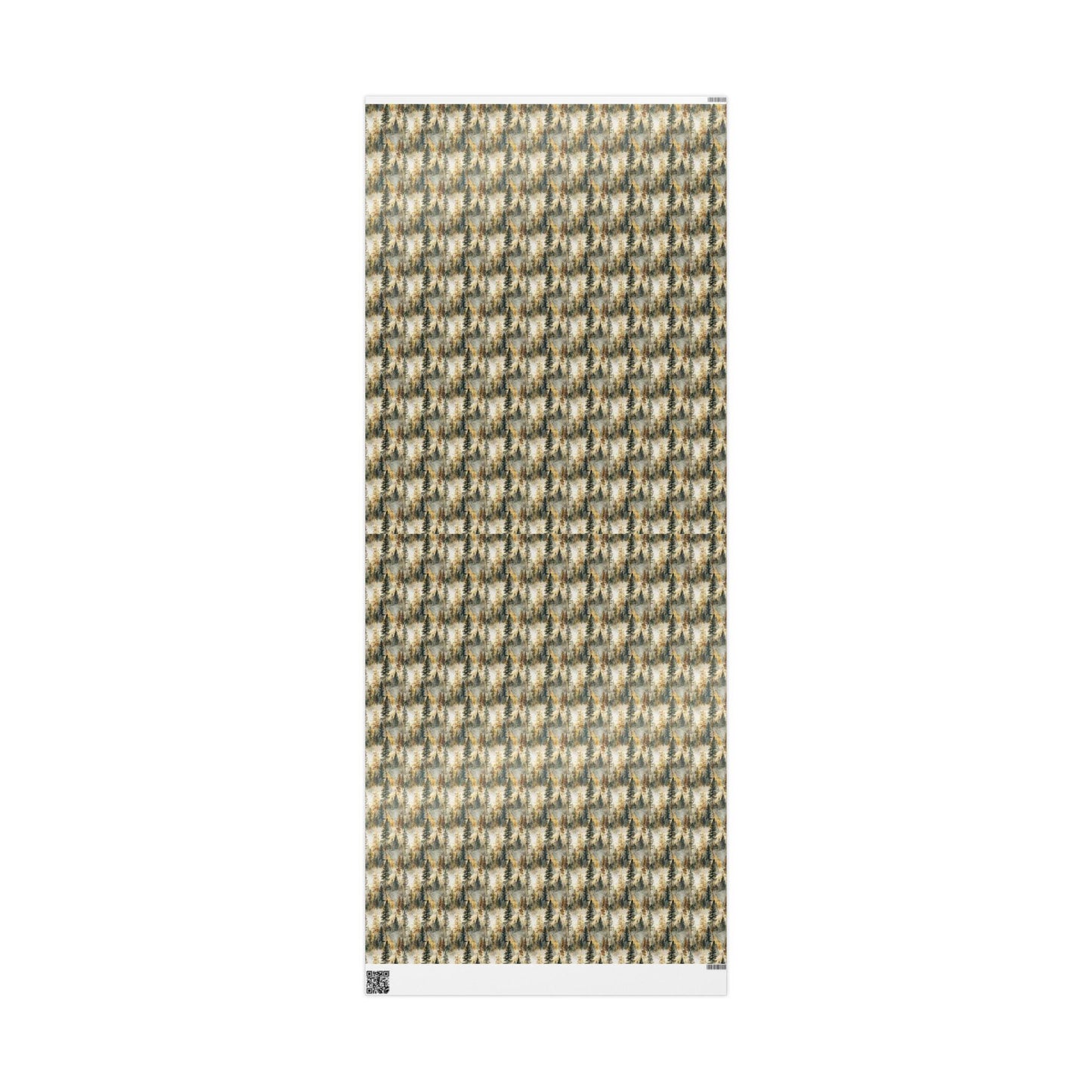 Winter Wrapping Paper Roll with Forest Pines and Pinecones for Christmas Gift Wrapping #33