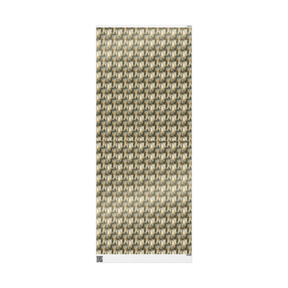 Winter Wrapping Paper Roll with Forest Pines and Pinecones for Christmas Gift Wrapping #33