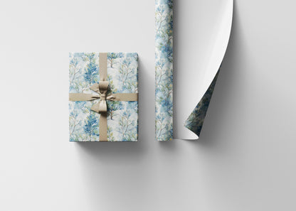 Rustic Winter Wrapping Paper Roll with Pine Trees and Pinecones for Holiday Gifts #31