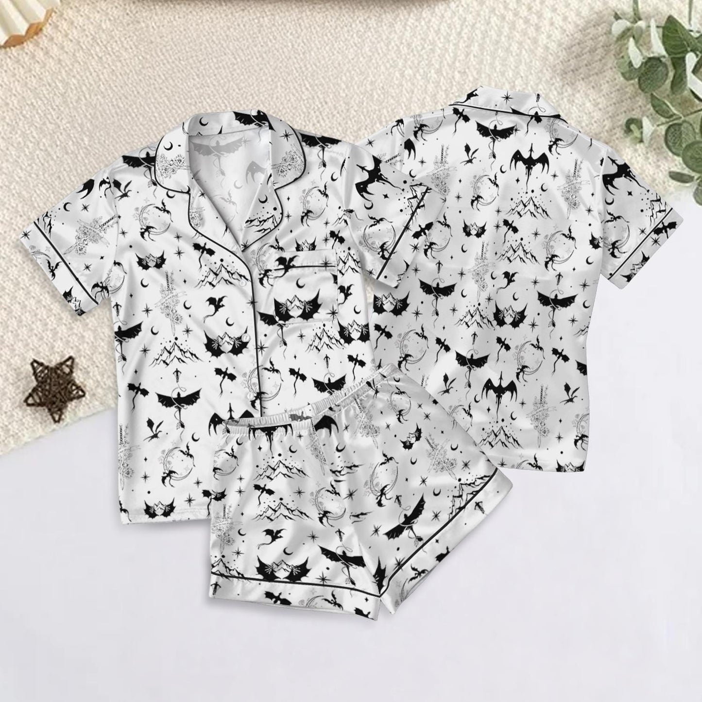 Dragon Pajamas Set, Bookish Club Holiday Pajamas, Matching Family Pajamas Set, Fourth Wing Pajamas Pants, Dragon Love Sleepwear