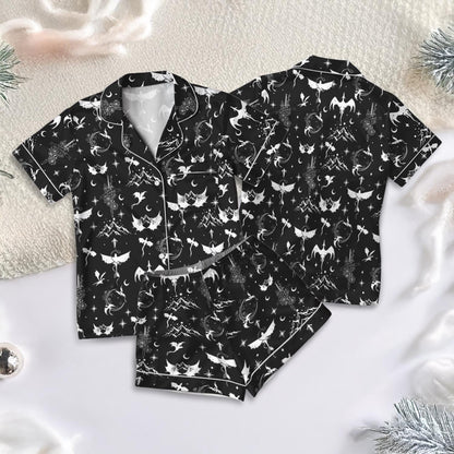 Dragon Pajamas Set, Bookish Club Holiday Pajamas, Matching Family Pajamas Set, Fourth Wing Pajamas Pants, Dragon Love Sleepwear