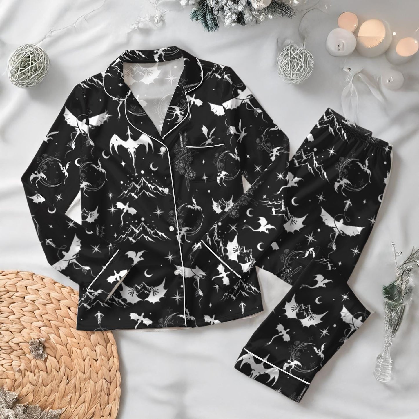 Dragon Pajamas Set, Bookish Club Holiday Pajamas, Matching Family Pajamas Set, Fourth Wing Pajamas Pants, Dragon Love Sleepwear