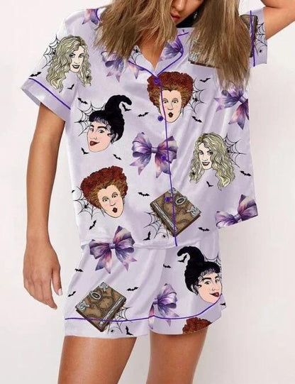 Hocus Pocus Halloween Satin Pajama Set  Pajamas Set
