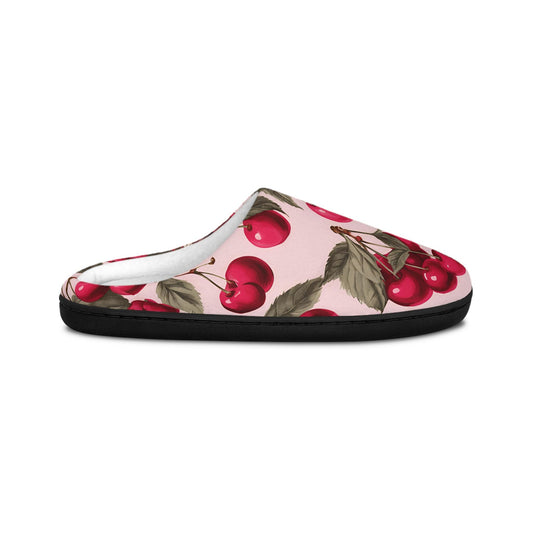 Womens Slippers Gift Cherry Women's Indoor Slippers Cozy House Shoes Floral Slippers Comfortable Footwear Gift for Her Relaxing Home