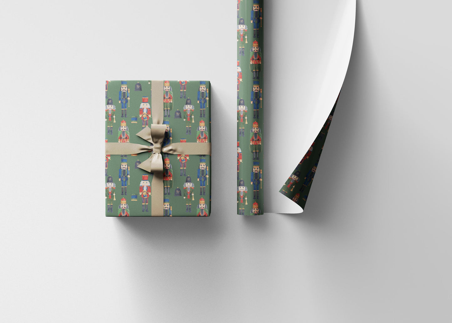 Nutcracker Ballet Wrapping Paper Roll, Christmas Gift Wrap with Soldiers, Drums, and Holiday Charm #4