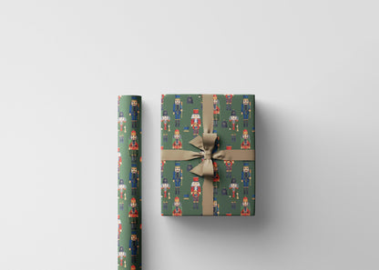 Nutcracker Ballet Wrapping Paper Roll, Christmas Gift Wrap with Soldiers, Drums, and Holiday Charm #4