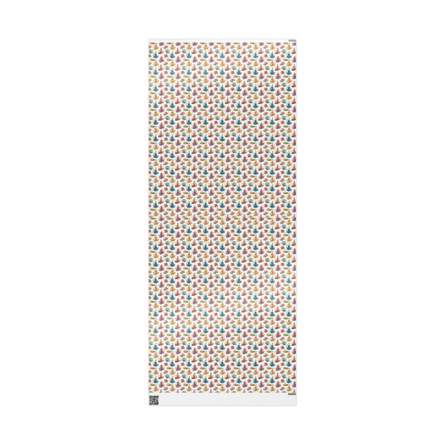 Peaceful Yoga Wrapping Paper Roll, Gift Wrap with Namaste and Zen Pose Designs for Spiritual Holiday Gifts #11